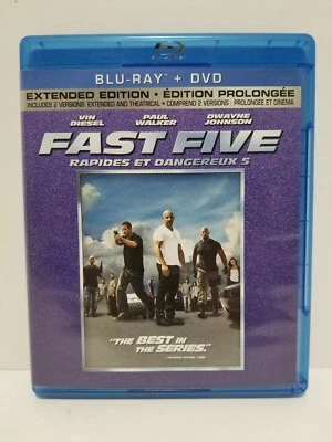 Fast Five Extended Edition Blu-ray / DVD movie Canadian bilingual with Warranty - Image 1 of 3