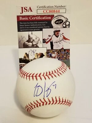 Todd Frazier NY Mets Firmado Rawlings Oficial MLB Béisbol MLB y Certificado de Autenticidad JSA Foto 1 de 4