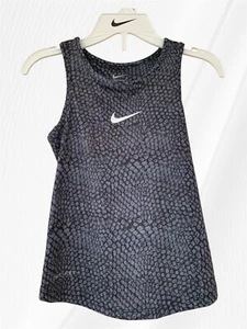 NIKE Black and Gray Textured Girl’s Sport Tank Top - Picture 1 of 7