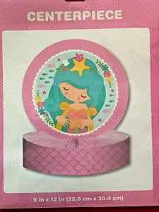 1 BIRTHDAY MERMAID 12" HONEYCOMB CENTERPIECE PARTY DECORATION NEW - Picture 1 of 2