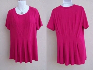 Camisa Top Túnica Rosa Bayas Roaman Talla M 14 16 XL Cómoda Blusa Punto Elástico - Imagen 1 de 9