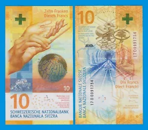 Schweiz 10 Franken P 75b 2017 UNC Signatur Studer & Maechler ( P 75 b ) - Bild 1 von 1
