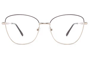 Anteojos unisex monturas ópticas rectangulares brazos de metal 52-20-140 VF0289 - Imagen 1 de 15