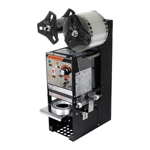 Schwarz Halbautomatische Bubble Tea Tasse Versiegelung Verschließmaschine 400-600 Tassen/Std. - Bild 1 von 7