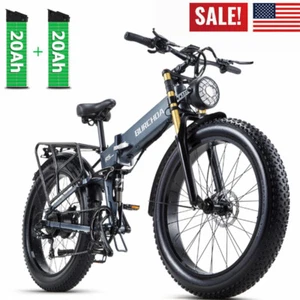 New 26" Electric Foldable Bike 1000W E-Bike 48V 40AH Bicycle MTB 28mph Fat Tyre  - Picture 1 of 9