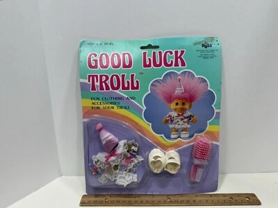 Nuevo traje de cumpleaños vintage 1992 Russ "Good Luck Troll' # 18371 ropa de troll Foto 1 de 4