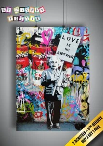 BANKSY LOVE IS ANSWER WALL STREET ART POSTER