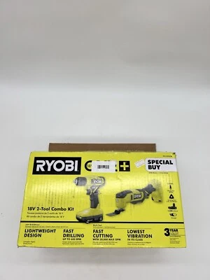 Новый Ryobi 18V 4-Pc беспроводной мульти инструмент + 3/8» дрель + аккумулятор + зарядное устройство P101 - Изображение 1 из 4