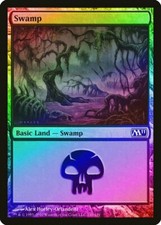 Swamp (240) FOIL Magic 2011 / M11 HEAVILY PLD Basic Land MAGIC MTG CARD ABUGames