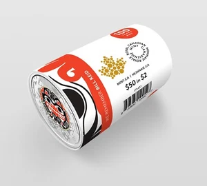 2020 $2 Bill Reid: Haida Grizzly Bear Special Wrap Roll Version, 25 Coins - Picture 1 of 3