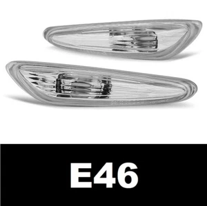 CLEAR SIDE INDICATORS REPEATERS FOR BMW 3 SERIES E46 SALOON TOURING - Picture 1 of 1