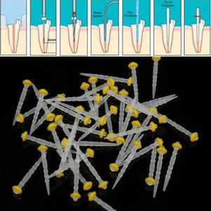 5 Boxes Dental Fiber Post Resin Quartz Glass Material Screw Thread 1.2mm Yellow - Picture 1 of 8