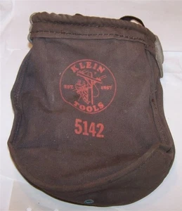 Vintage  Klein Tools 5142 Canvas Tool Pouch Utility Bag  USA - Picture 1 of 2