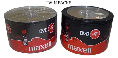 Maxell DVD-R Recordable Blank DVD-R Discs Pack 50 Shrink-Wrap 4.7GB 120mins 16x - Image 1 of 3