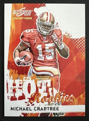 2009 Score Inscriptions - Hot Rookies Michael Crabtree #20 /499 (RC) - Image 1 of 2