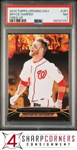 2014 TOPPS OPENING DAY FIRED UP #UP1 BRYCE HARPER POP 1 PSA 7 - Picture 1 of 4