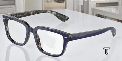 Lente de demostración Dolce & Gabbana DG3380 3423 azul sobre azul Habana 54 mm para hombre Foto 1 de 4