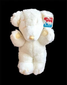 VTG NEW ~ 1979 GUND BABY TIME BABY STITCH PLUSH BEAR # 1940~ YELLOW W RATTLE NWT - Bild 1 von 7