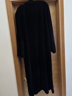JS Collection Women’s Black Stretch Velvet Duster Size Large - Image 1 of 4