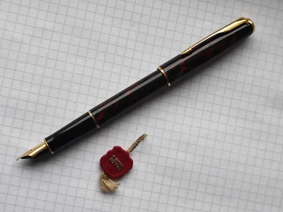 Fuller PARKER SONNET II  France Laque Red Marble 18k 750 Gold Feder ( Defekt )   - Bild 1 von 4