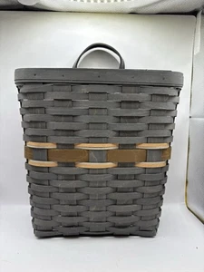 Longaberger gray club Limited medium key Basket - Picture 1 of 6