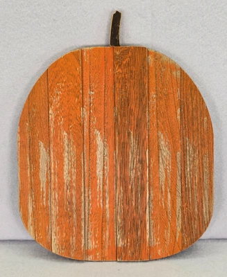 Letrero de calabaza de tablero de fibra de madera 14"x10" rústico decoración interior Halloween otoño naranja Foto 1 de 4