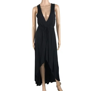 KIMCHI BLUE Hi Low Maxi Dress Women XS Black Party Resort Whimsygoth Boho NWT - Picture 1 of 12