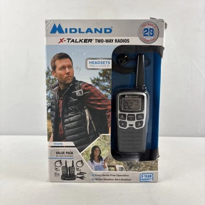 Midland X-Talker Two-Way Radios With Headsets Walkie Talkie T51VP4 NEW In Box - Image 1 of 4