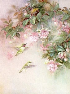 Lena Liu Hummingbirds with Fuchsia - Imagen 1 de 1