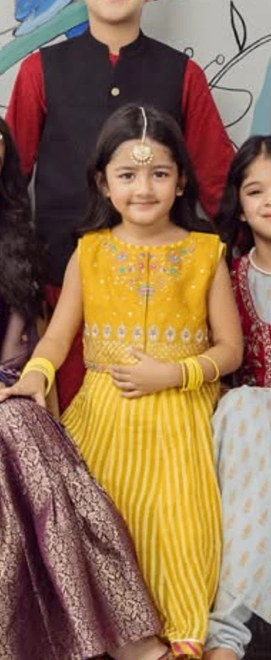 Vestido de diseñador paquistaní para niños niñas eid y ropa de fiesta Foto 1 de 4