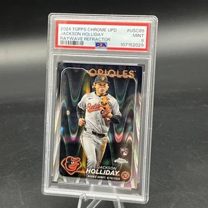 2024 Topps Chrome Update Jackson Holliday, (RC) #USC89, Rookie Raywave PSA 9 - Bild 1 von 3