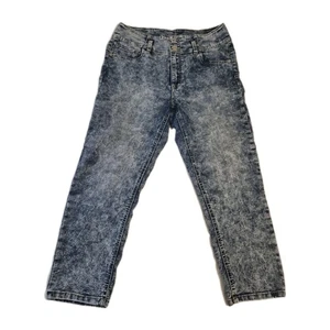 No Boundaries Women's 15 Acid Wash Hi Rise Light Cotton Stretch Jeans Capris - Picture 1 of 11