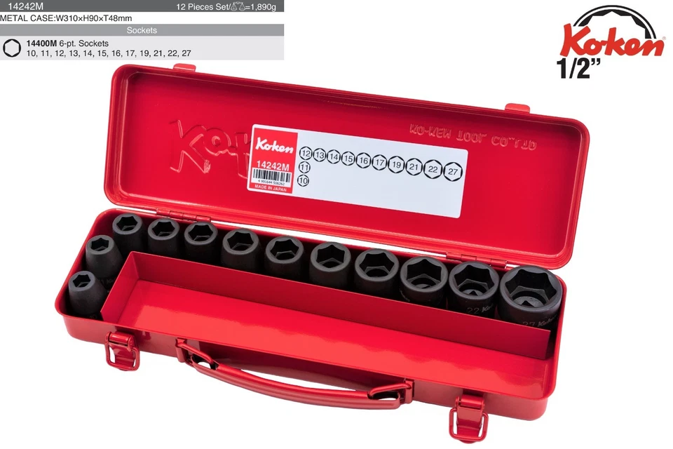 KO-KEN Koken 1/2" Impact Steckschlüssel-Einsätze