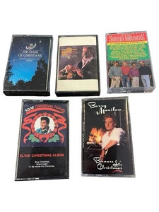 Mix Lot 5 Cassette Christmas Music Elvis Kenny Rogers Manilow Statler Bros Vario - Picture 1 of 7