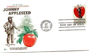 1317 Johnny Appleseed, cachés artesanales de cubierta, (CCC), FDC - Imagen 1 de 2