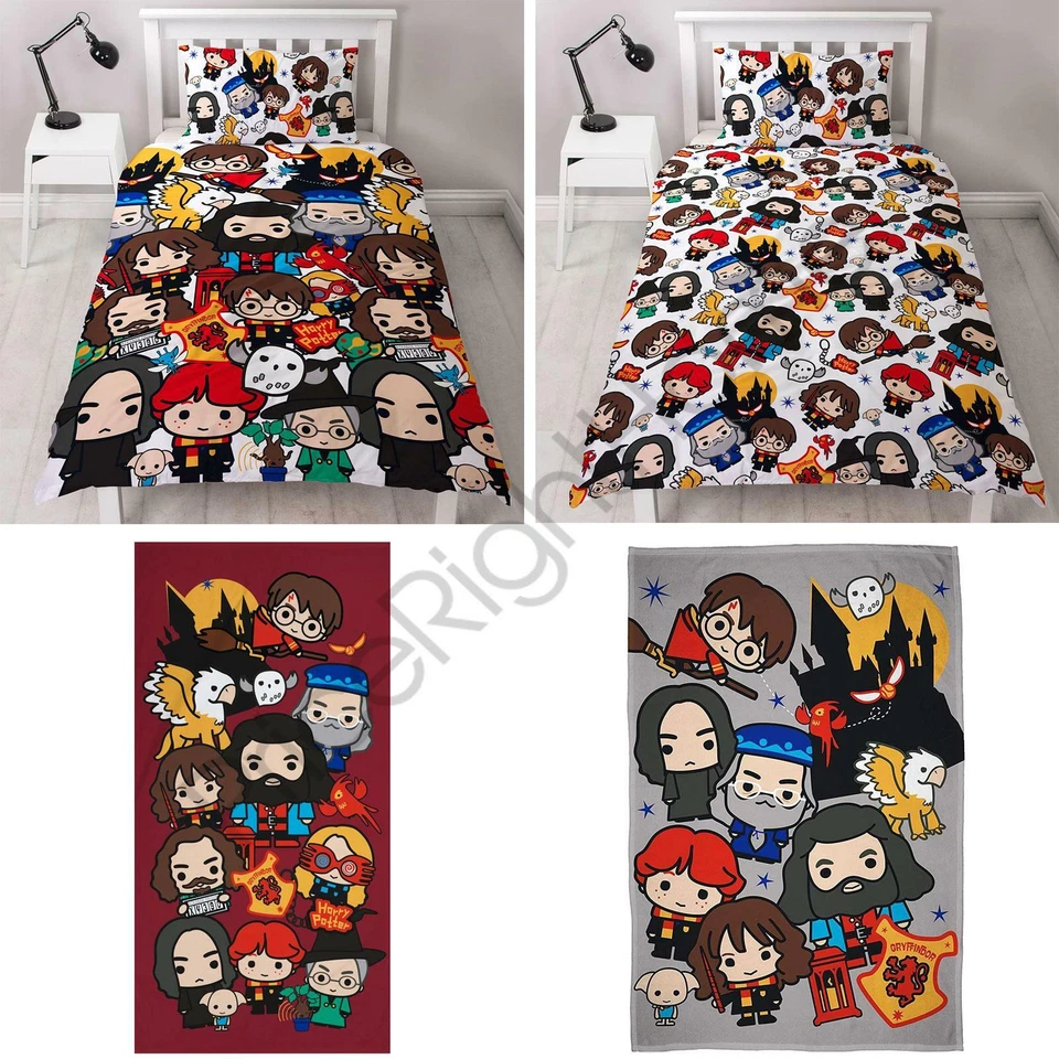 Harry Potter Charm Bedroom - Duvet Cover Set Single or Double, Towel - Image 1 of 1