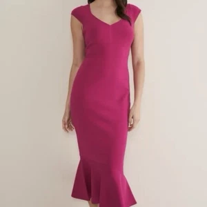 Vestido Phase Eight Martha Vendaje Talla UK 10 Mujer Magenta  - Imagen 1 de 9