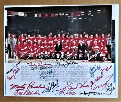 Detroit Red Wings 8x10 Old Timers Game Olympia Last Event Production Line COPY - Image 1 of 4