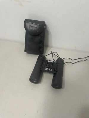 BUSHNELL Powerview 10x25 Compact Folding BINOCULARS w/ CASE - Image 1 of 4