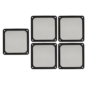 Magnetic 140mm Dust Filter Mesh for PC Fan 5pcs Black Nylon Frame - Picture 1 of 16