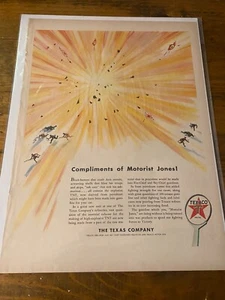 Vintage 1943 Texaco Compliments Of Motorist Jones WW II ad - Picture 1 of 1