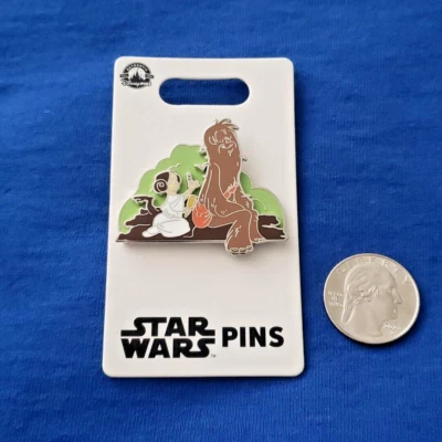 Prendedor Disney y Star Wars estilo dibujos animados princesa Leia y Chewbacca A New Hope Foto 1 de 2