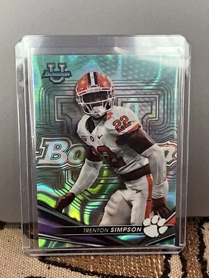 Trenton Simpson 2022-23 Bowman's Best University #34 Aqua Lava #/199 Clemson - Image 1 of 2
