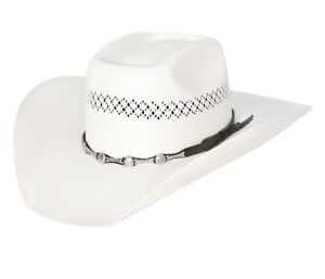 SILVER CITY 100X Shantung Panama Straw Western Cowboy Hat Bullhide Size 7 1/2