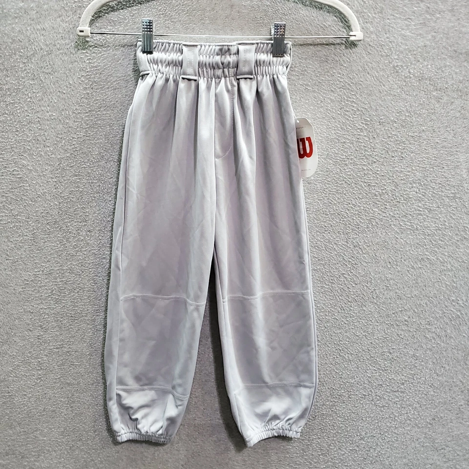 Wilson Youth Baseball Pants Small Gray Elastic Waist Boys - Image 1 of 4