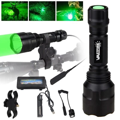 VASTFIRE Taktische Grün LED Taschenlampe Outdoor Jagd Lampe Licht Torch Fackel DE STOCK