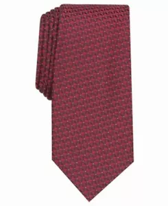 Corbata para hombre Alfani cuello corbata roja sujeción geométrica delgada accesorio de seda delgada - Imagen 1 de 1