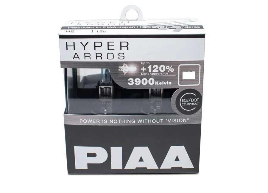 PIAA HYPER Arros Main Beam 3900K Bulbs H4 60/55 equal to 110/100W 12V HE-901 HE9 - Image 1 of 1