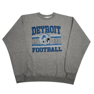 Detroit Lions NFL Crewneck Sweater Sweatshirt Vintage Adult Collegiate Style - Picture 1 of 3