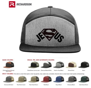 SOMBRERO SNAPBACK JESUS SUPERMAN GOD RICHARDSON BILLETE PLANO *CAJA DE ENVÍO GRATUITO* - Imagen 1 de 10